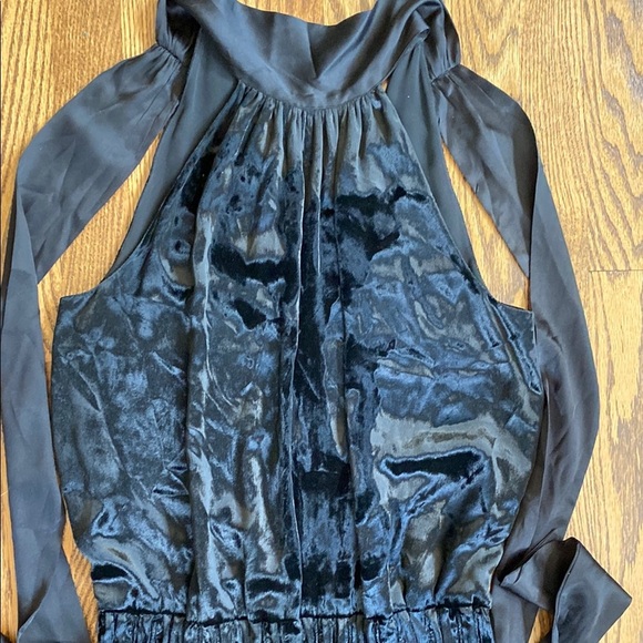 Beautiful black velvet Ramy Brook Lori dress, size S. Like new condition. - Picture 6 of 11